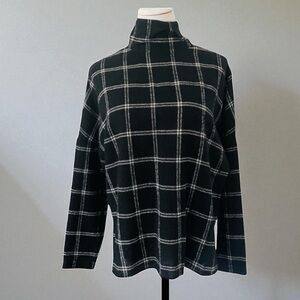 TIBI WOOL BLEND PLAID TOP SIZE SMALL